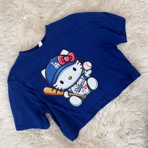 Blue Hello Kitty Baseball T-Shirt